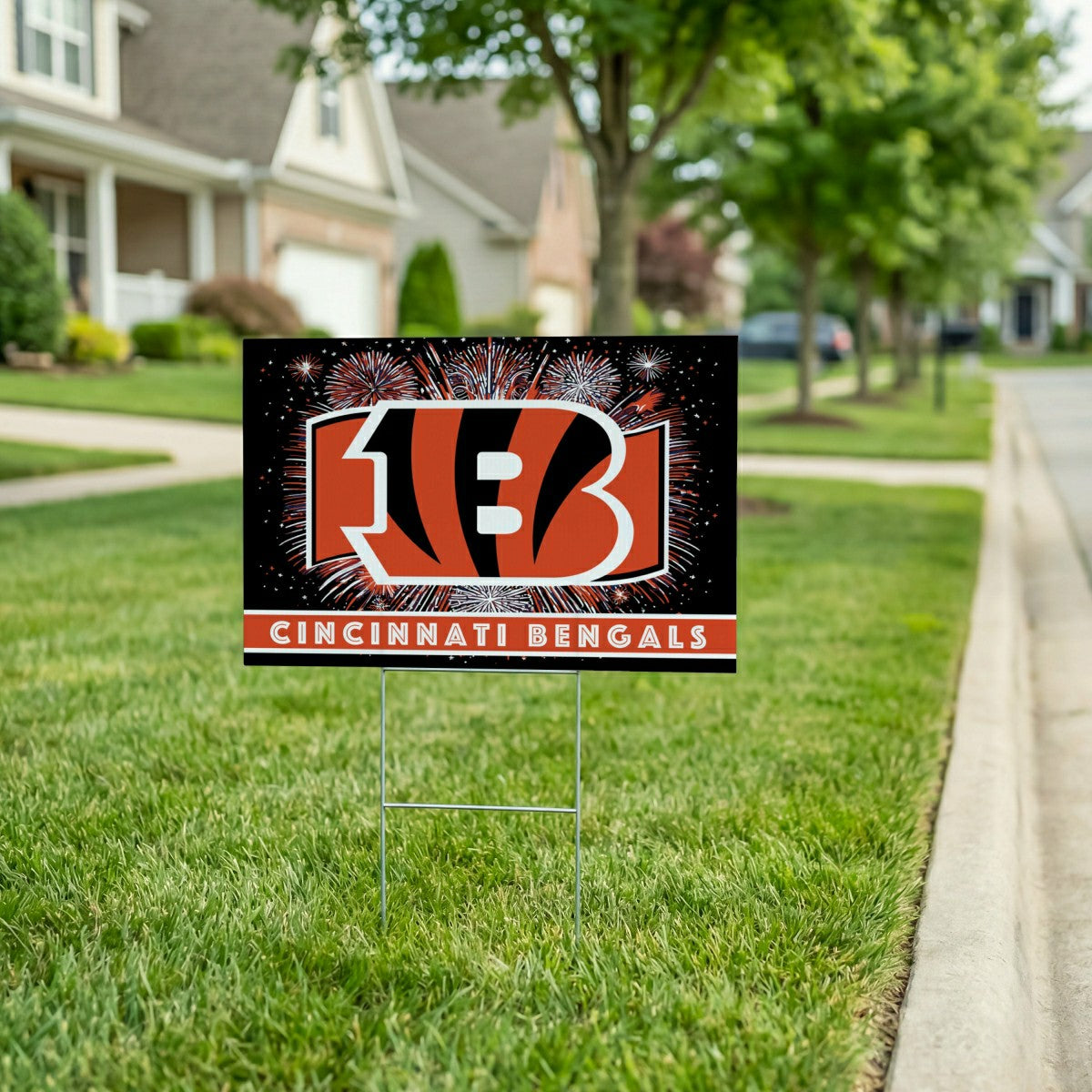 Cincinnati Bengals Yard Sign, Patriotic - NFL Home