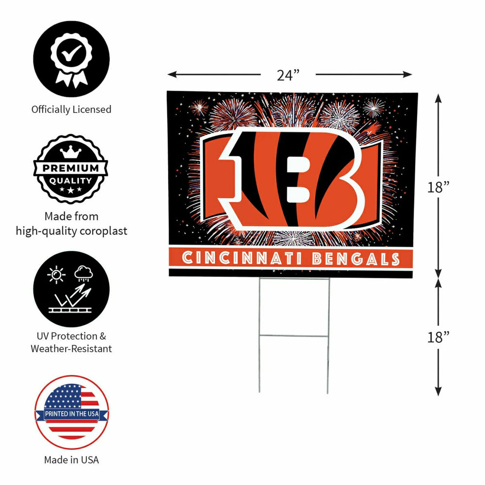 Cincinnati Bengals Yard Sign, Patriotic - NFL Home