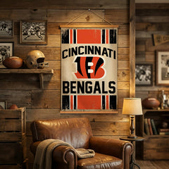 Cincinnati Bengals, Canvas Wall Tapestry, Medium, 36x24 - NFL Home