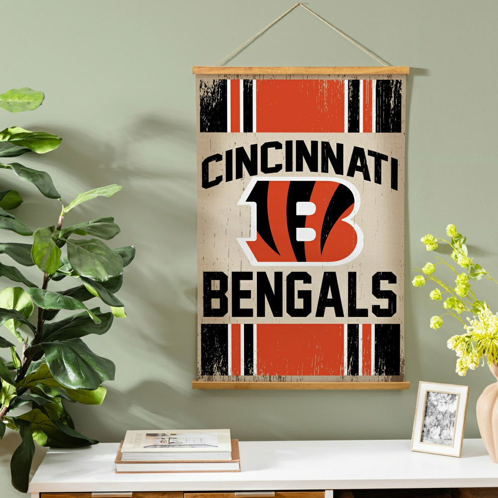 Cincinnati Bengals, Canvas Wall Tapestry, Medium, 36x24 - NFL Home