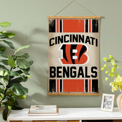 Cincinnati Bengals, Canvas Wall Tapestry, Medium, 36x24 - NFL Home