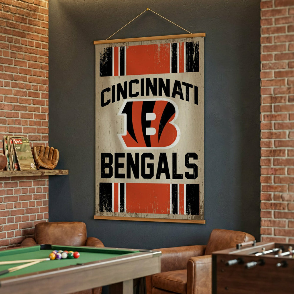 Cincinnati Bengals, Canvas Wall Tapestry, Large, 54x36 - NFL Home