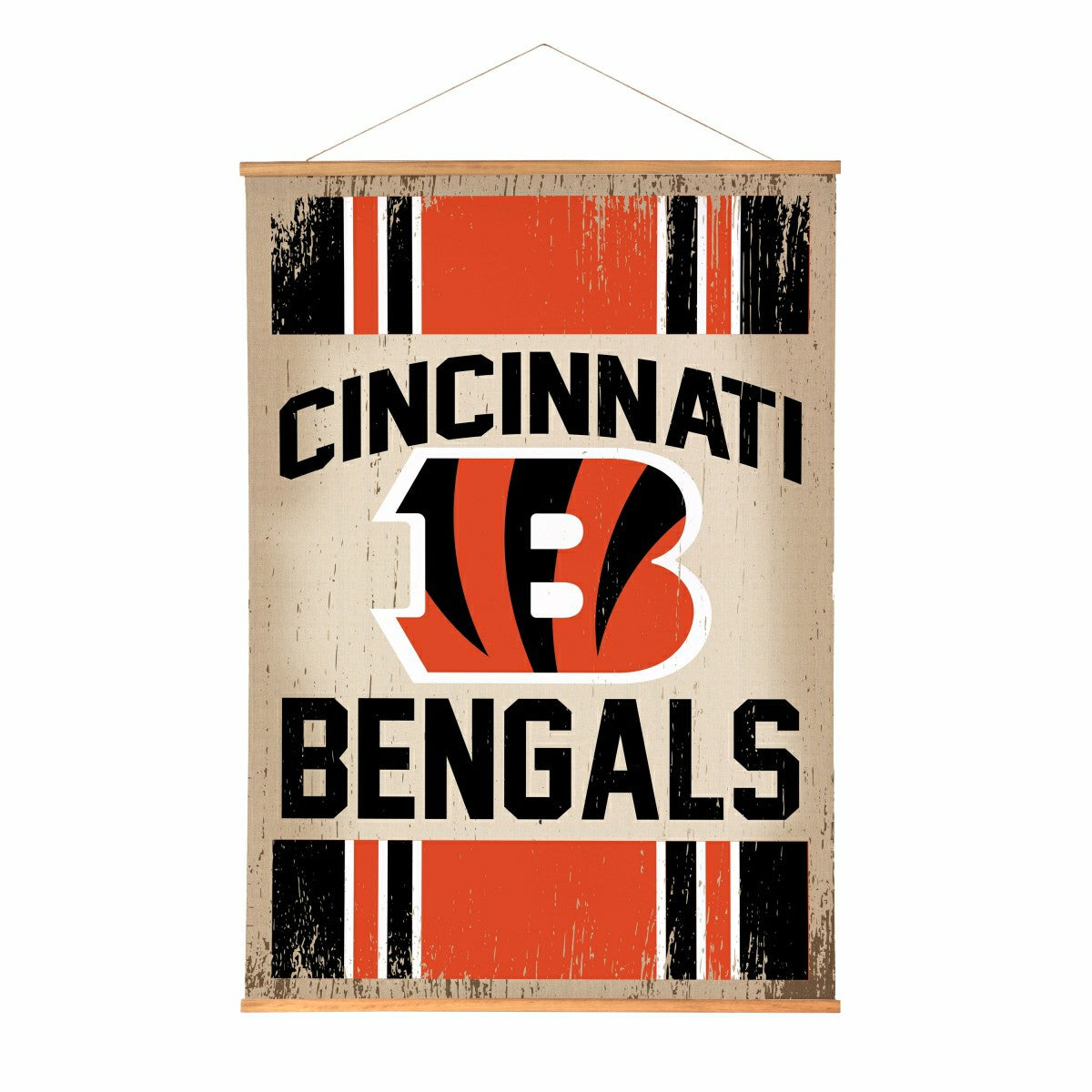 Cincinnati Bengals, Canvas Wall Tapestry, Large, 54x36 - NFL Home