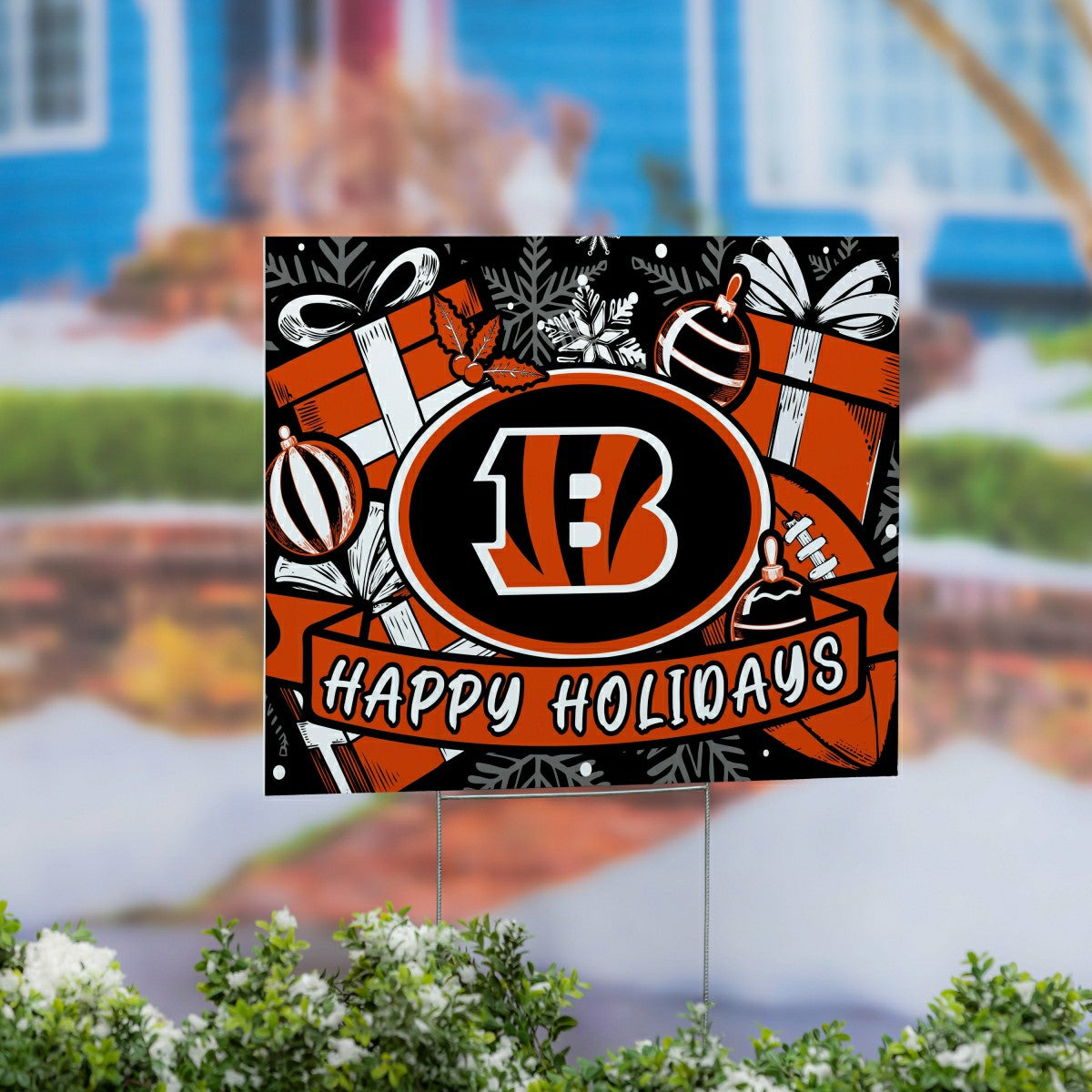 Cincinnati Bengals Yard Sign, Holiday - NFL Home