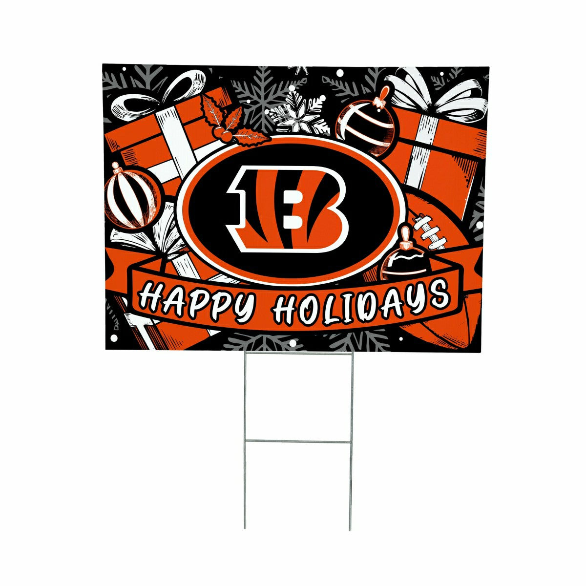 Cincinnati Bengals Yard Sign, Holiday - NFL Home
