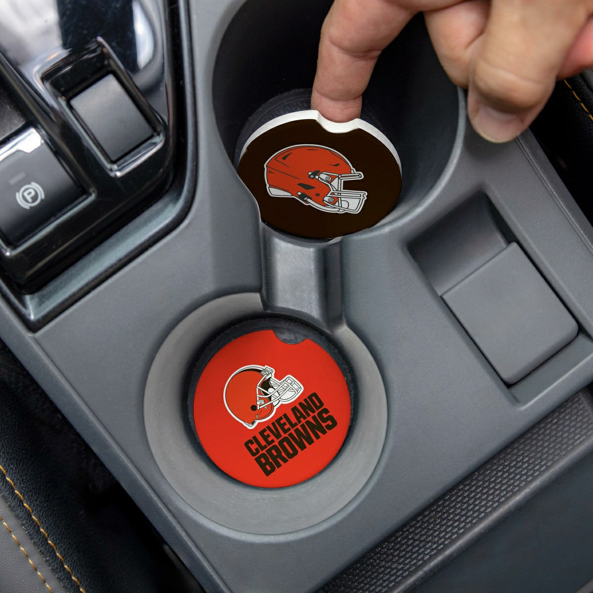 Cleveland Browns Car Coaster Set, 2pc - NFL