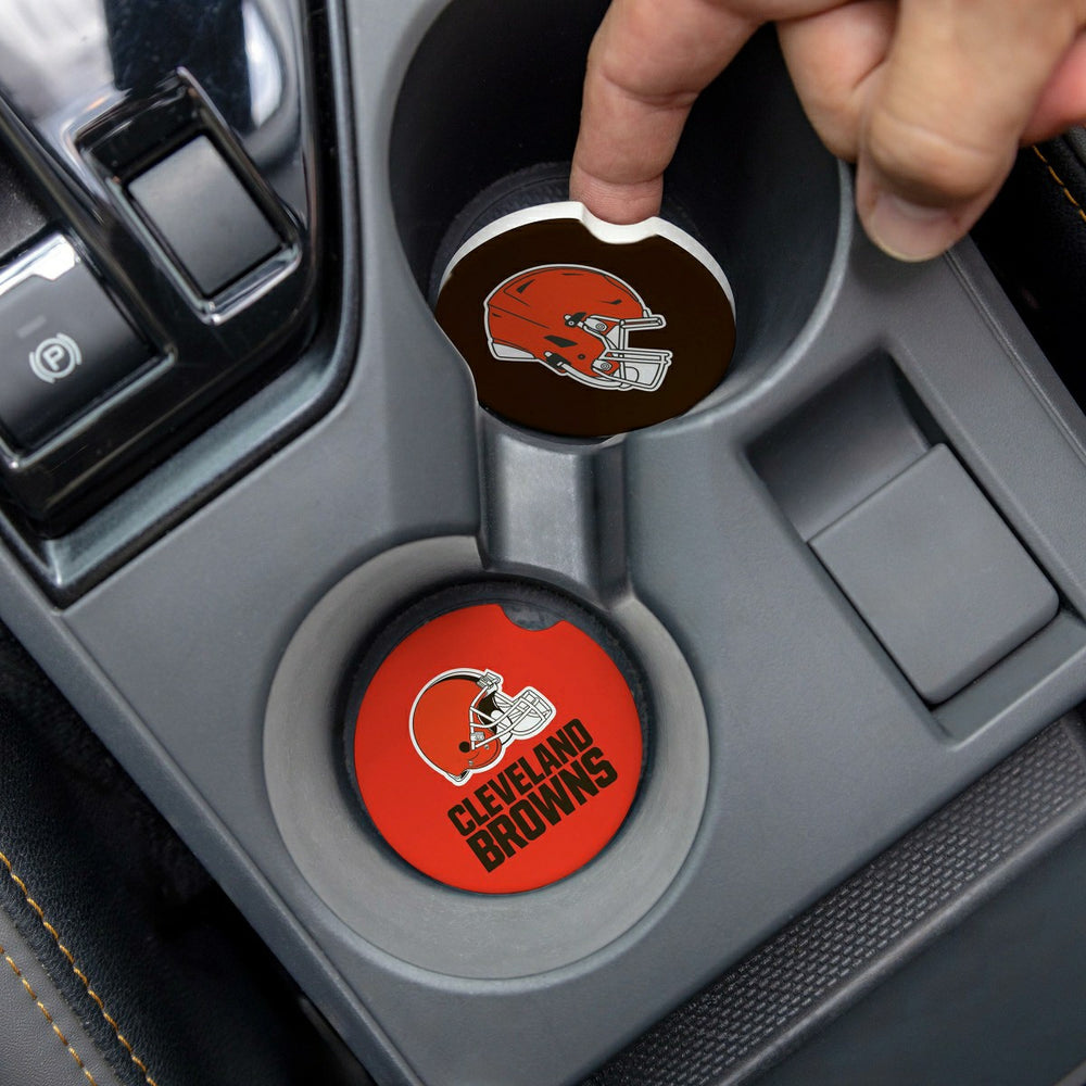 Cleveland Browns Car Coaster Set, 2pc - NFL
