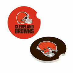 Cleveland Browns Car Coaster Set, 2pc - NFL
