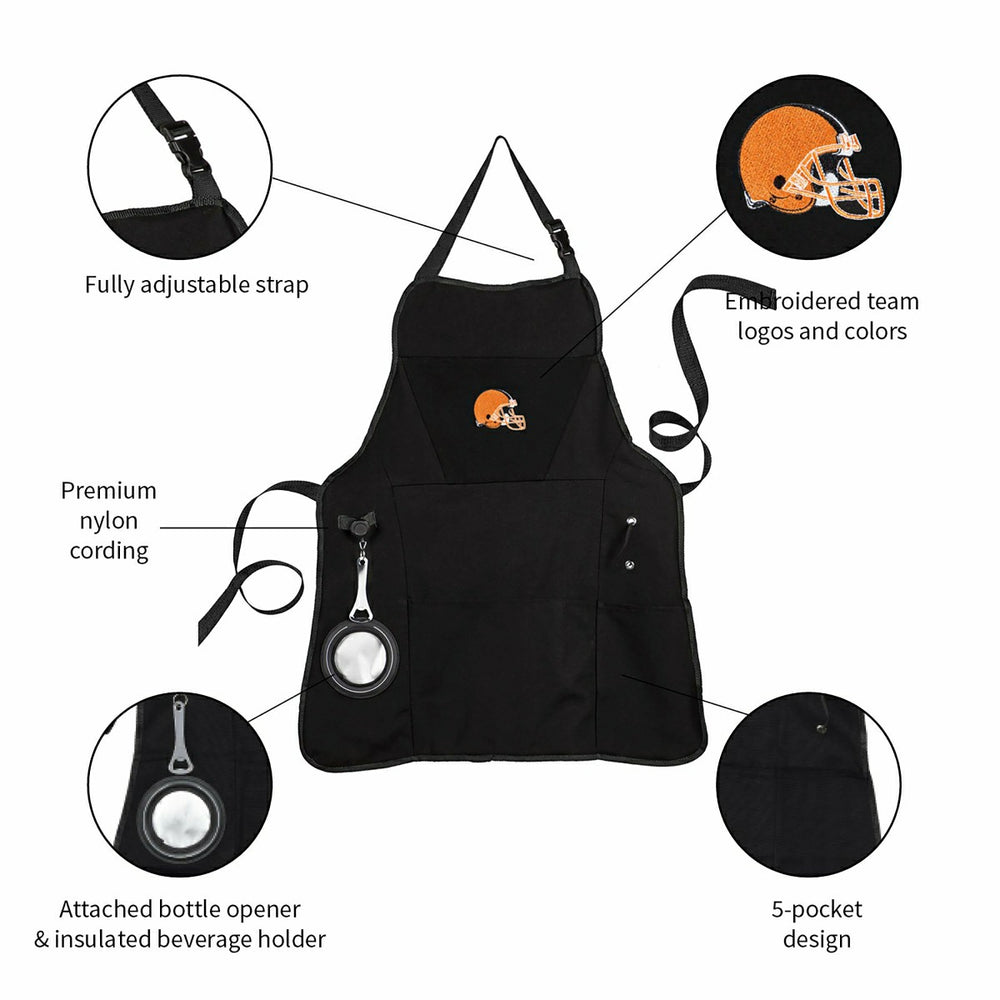 Grill Apron, Black, Cleveland Browns - NFL Home