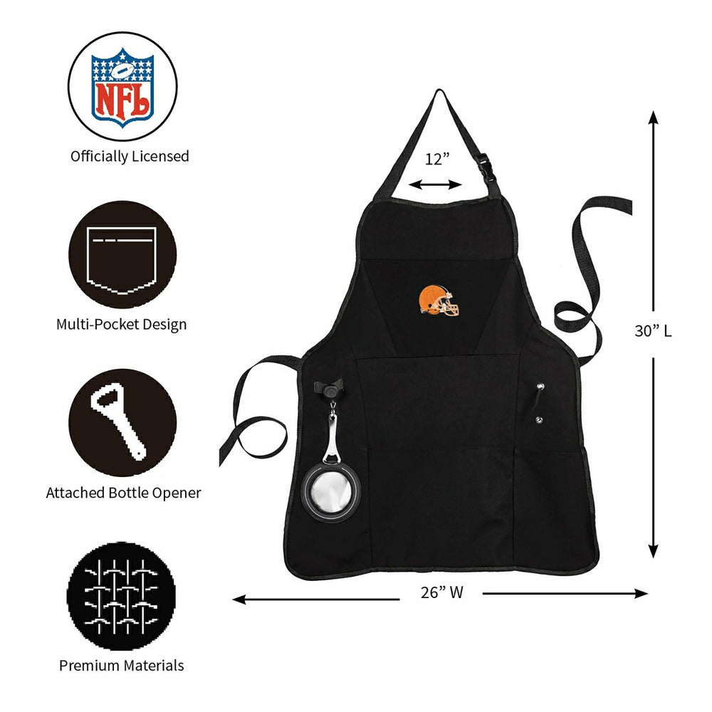 Grill Apron, Black, Cleveland Browns - NFL Home