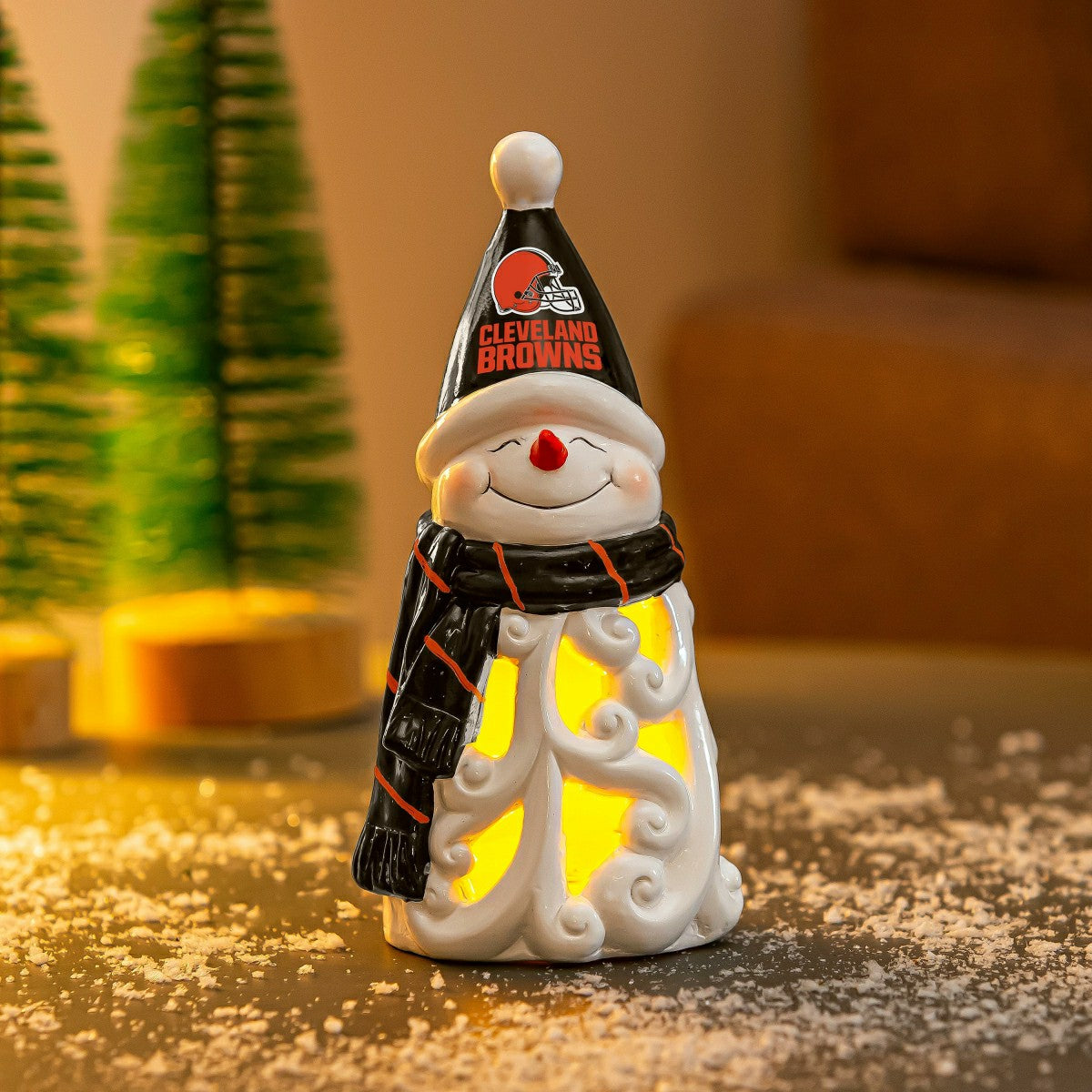 Cleveland Browns Snowman LED Statuary, 8" - NFL Home