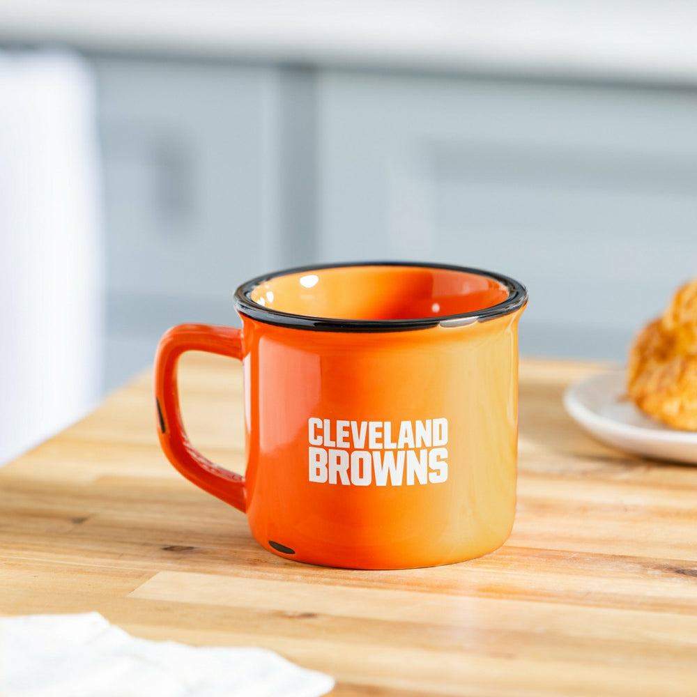 Cleveland Browns Ceramic Camp Cup with Enamel Finish, 14oz - NFL