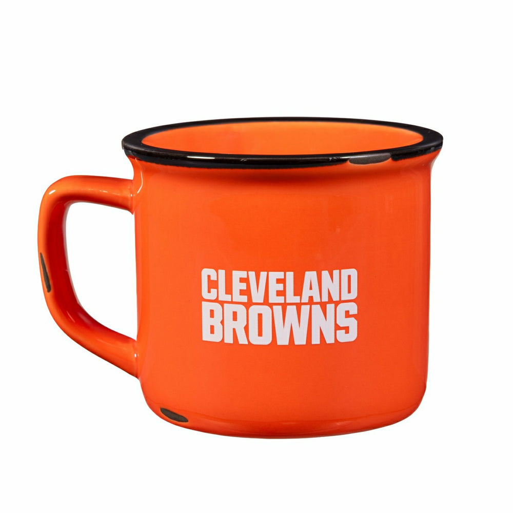 Cleveland Browns Ceramic Camp Cup with Enamel Finish, 14oz - NFL