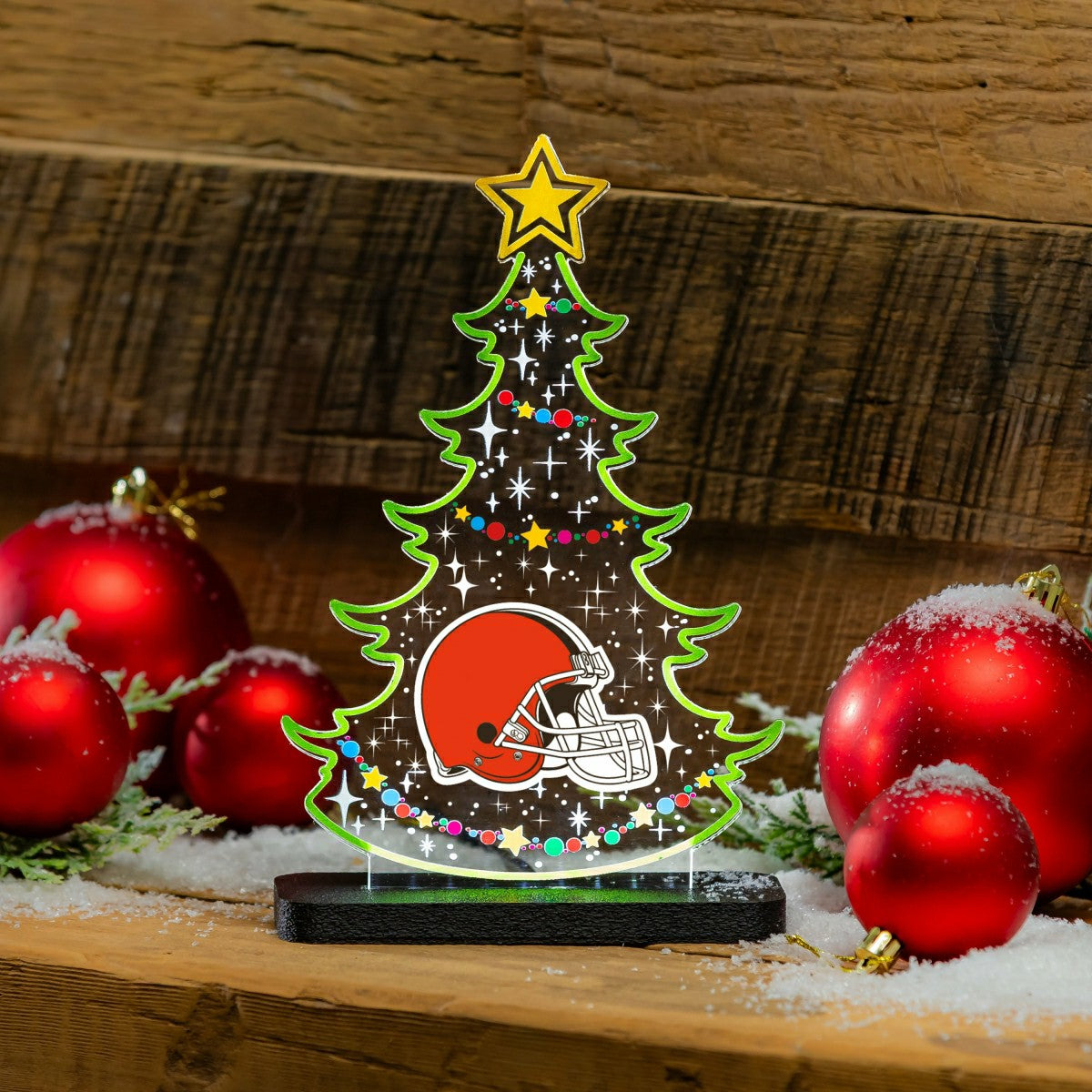 Cleveland Browns NFL Football Holiday Tree Desklite LED Decor - NFL Home