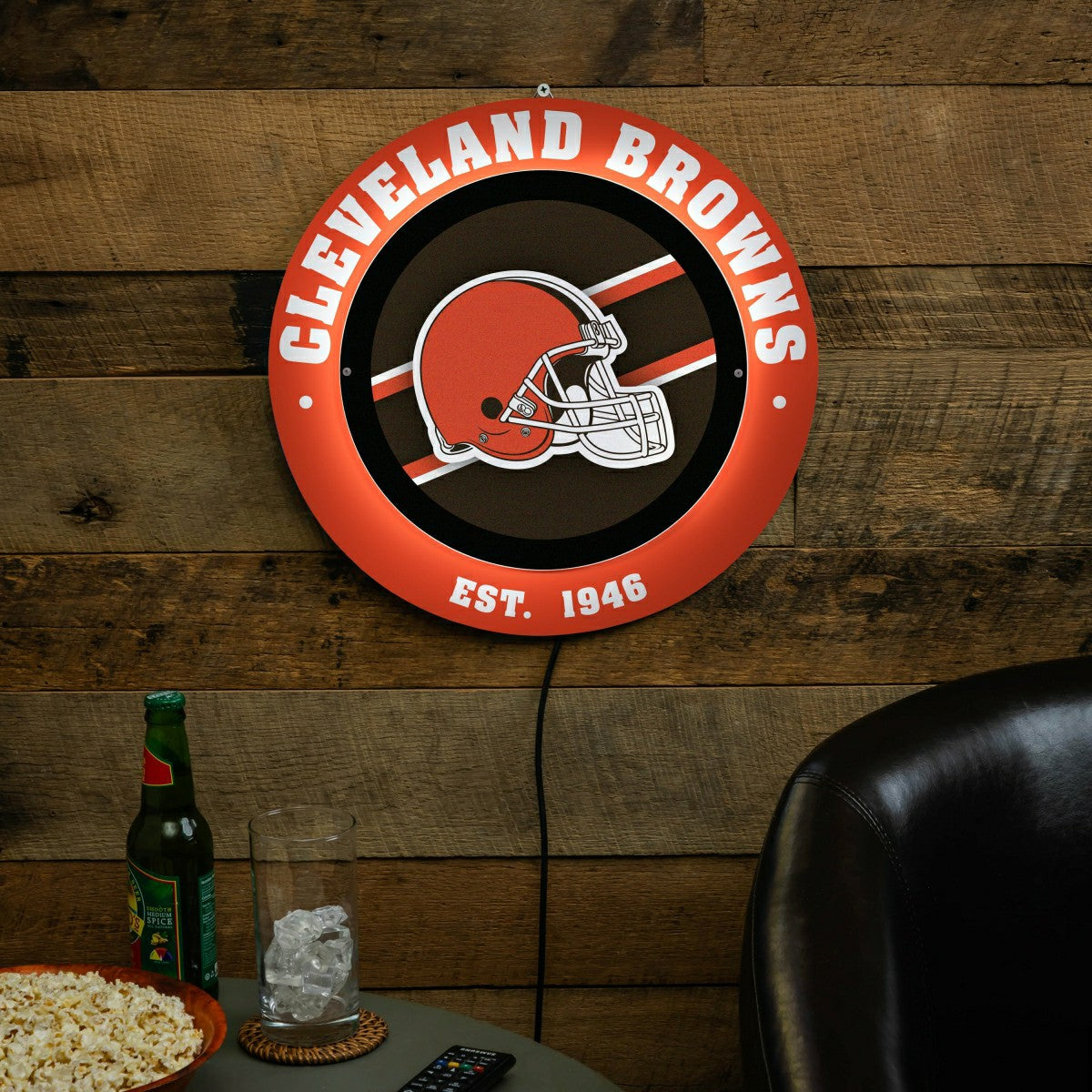 Cleveland Browns, Metal Lite, Round - NFL