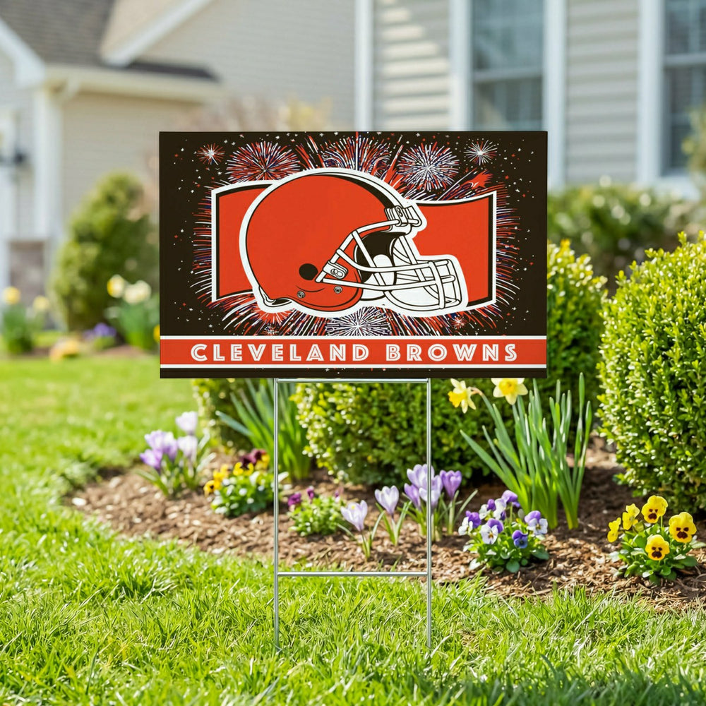 Cleveland Browns Yard Sign, Patriotic - NFL Home