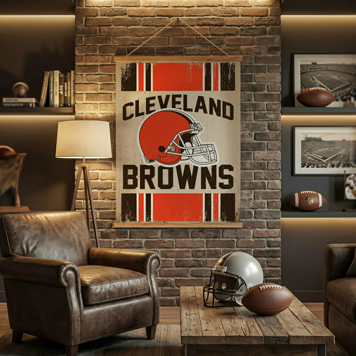 Cleveland Browns, Canvas Wall Tapestry, Large, 54x36 - NFL Home