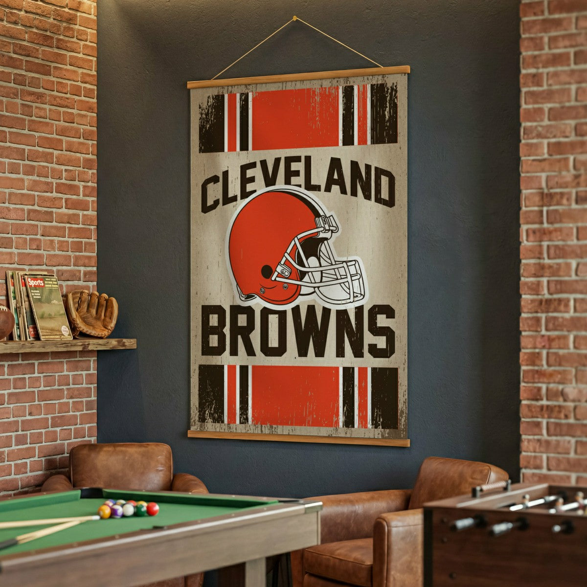 Cleveland Browns, Canvas Wall Tapestry, Large, 54x36 - NFL Home