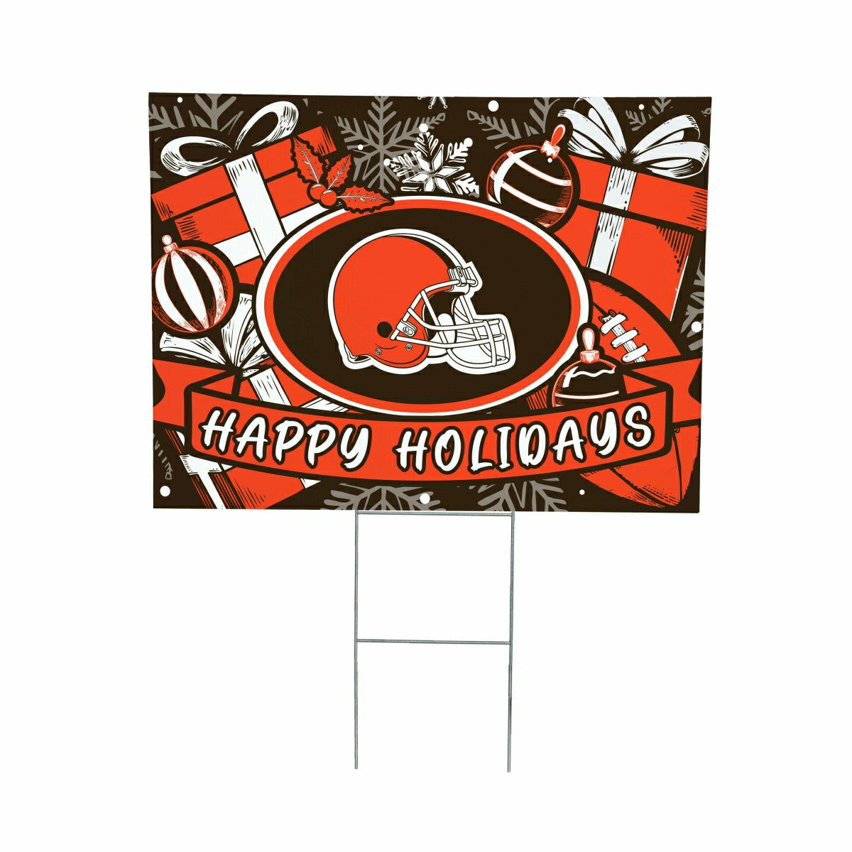 Cleveland Browns Yard Sign, Holiday - NFL Home