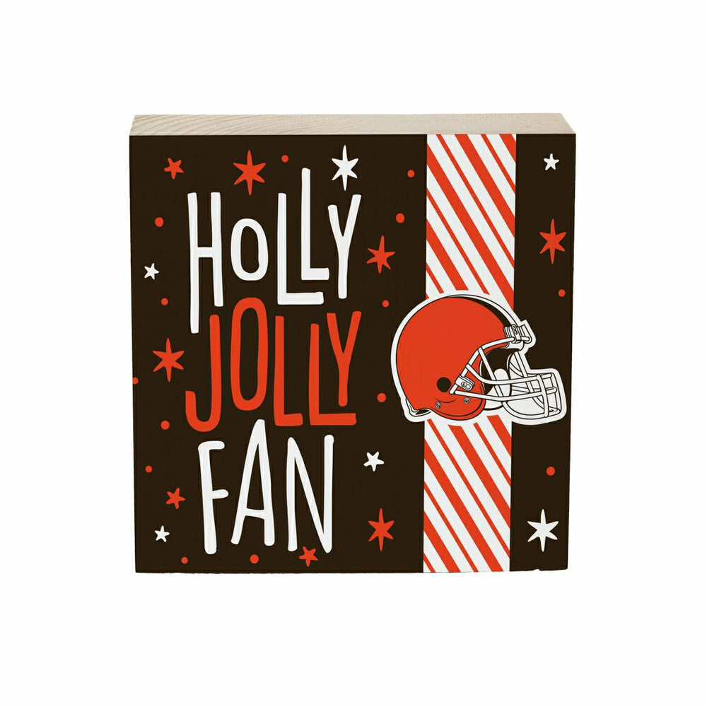 Cleveland Browns Block, Holiday, 6x6 - NFL Home