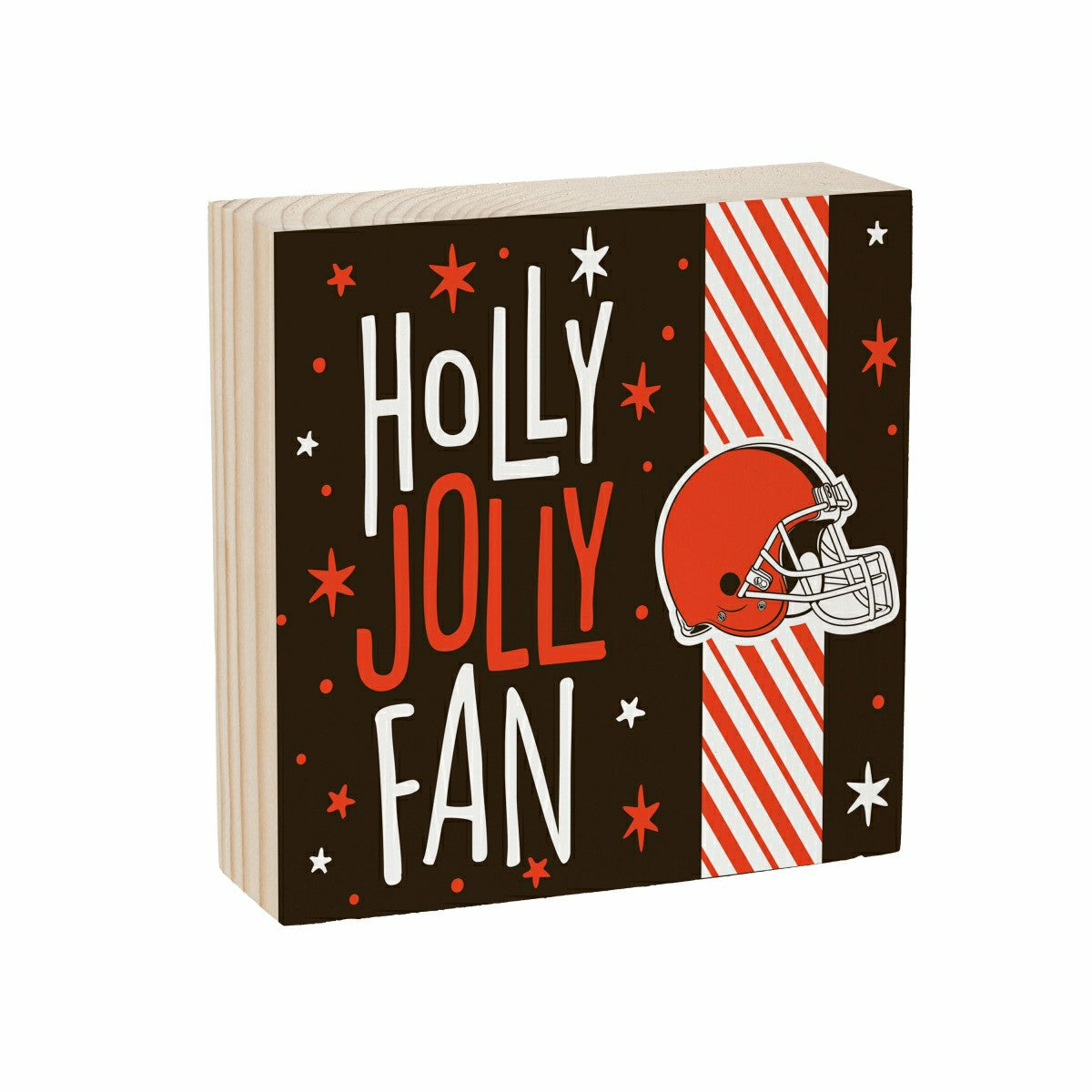 Cleveland Browns Block, Holiday, 6x6 - NFL Home