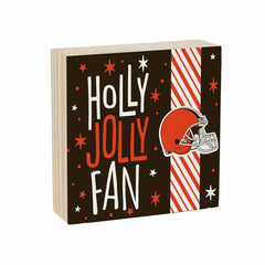 Cleveland Browns Block, Holiday, 6x6 - NFL Home