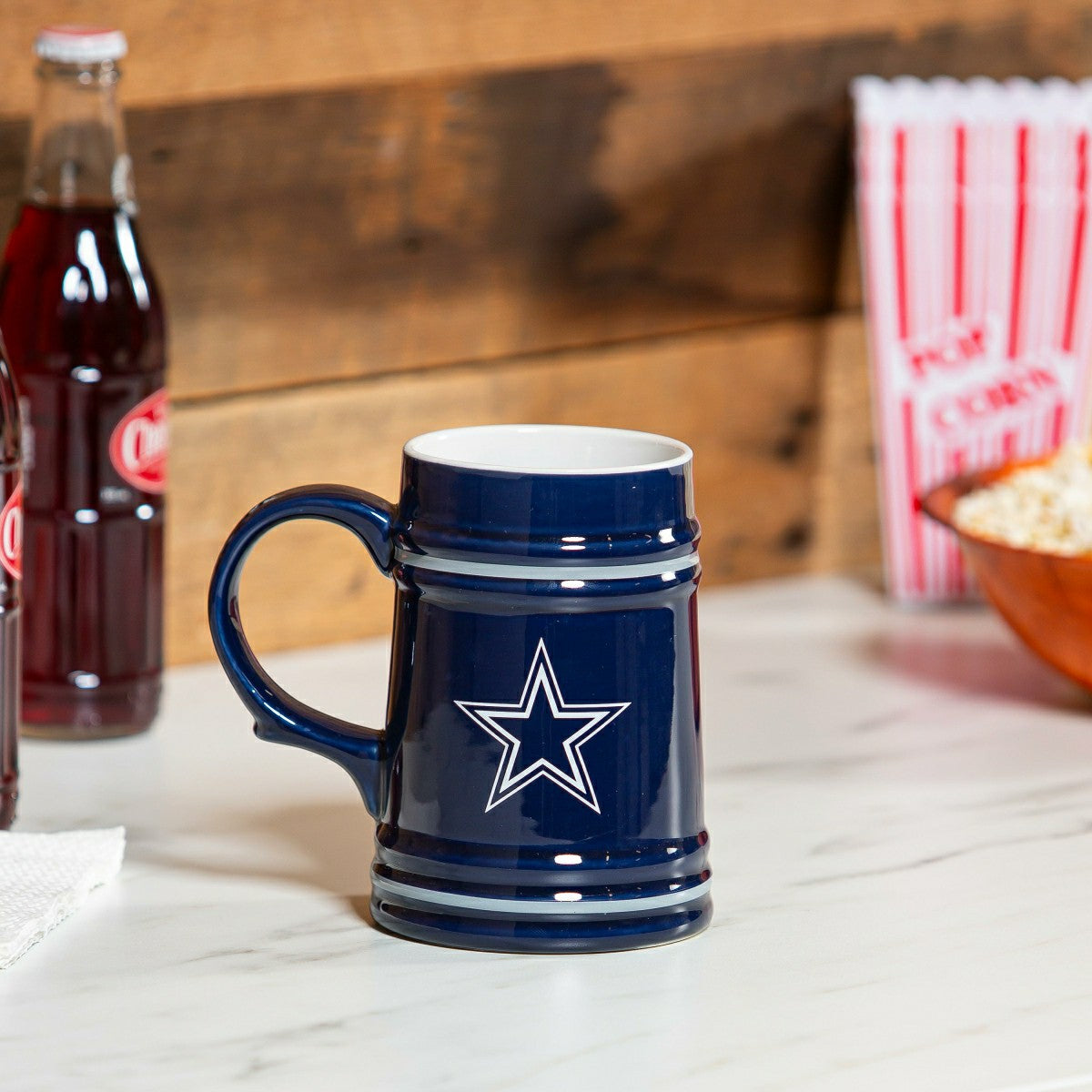 Dallas Cowboys Ceramic Stein Cup, 24oz - NFL Home