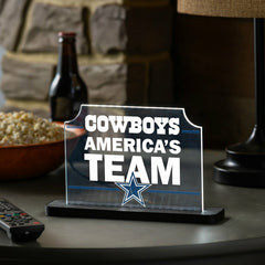 Dallas Cowboys NFL Football Rectangle Desklite LED Decor - NFL Home