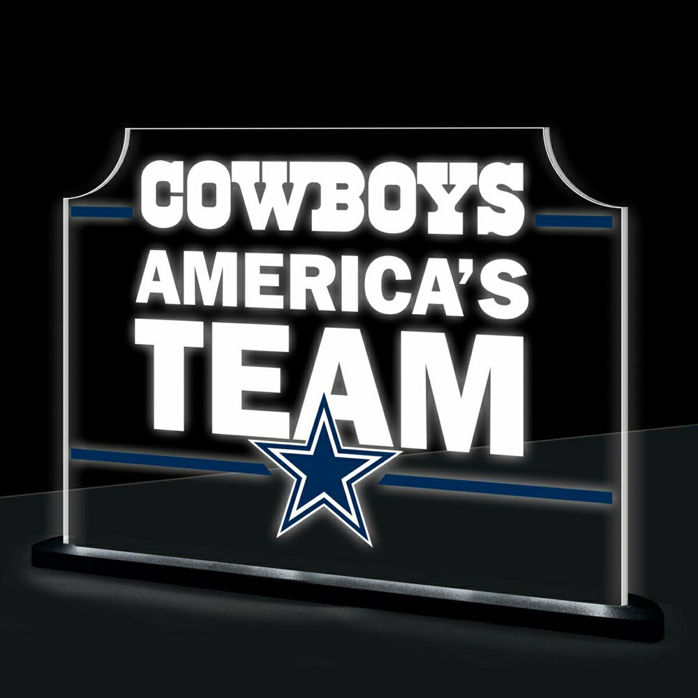 Dallas Cowboys NFL Football Rectangle Desklite LED Decor - NFL Home