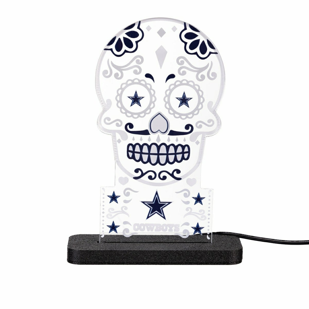 Dallas Cowboys NFL Football Sugar Skull Desklite LED Decor - NFL Home