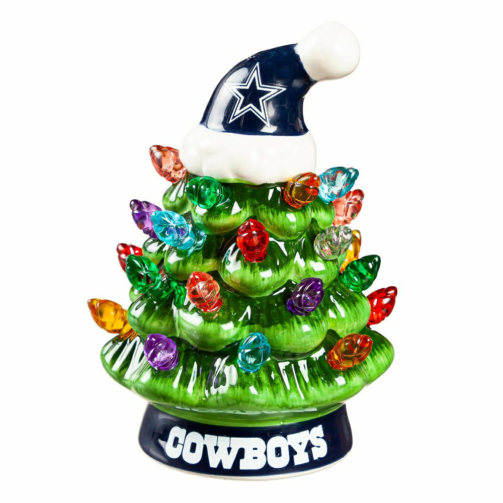4" Mini LED Tabletop Christmas Tree, Set of 2, Dallas Cowboys - NFL Home