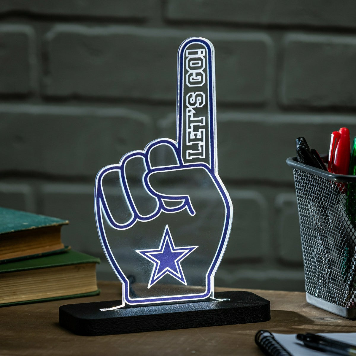Dallas Cowboys NFL Football Foam Finger Desklite LED Decor - NFL Home