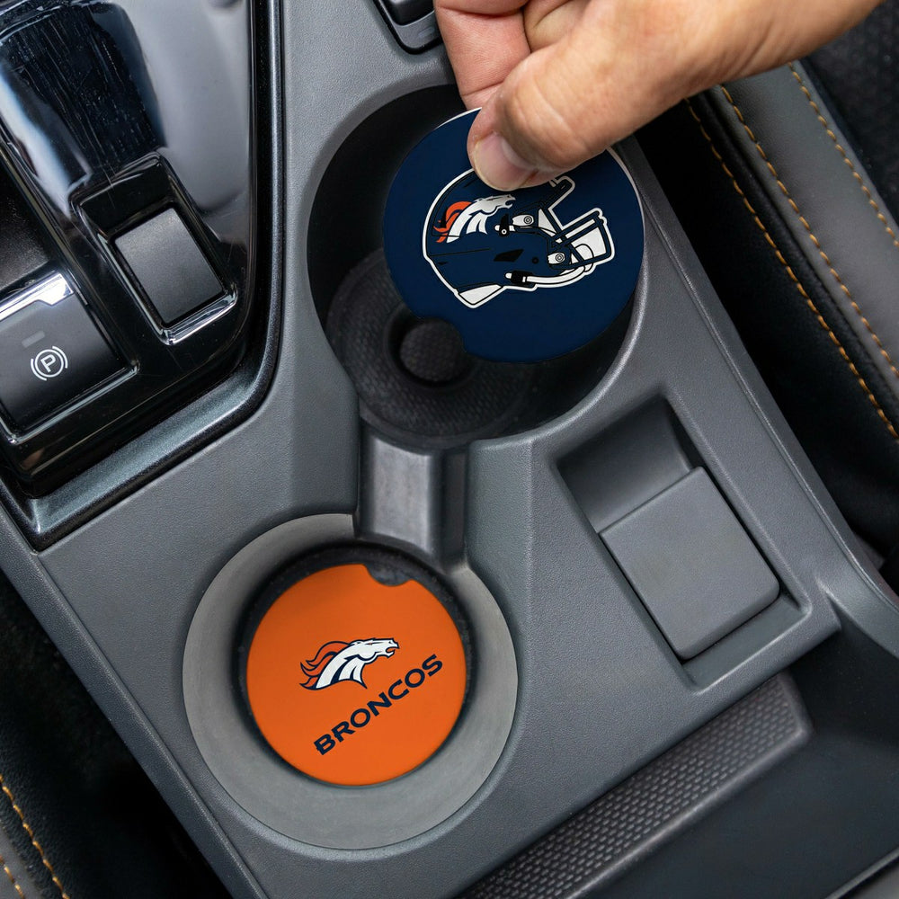 Denver Broncos Car Coaster Set, 2pc - NFL