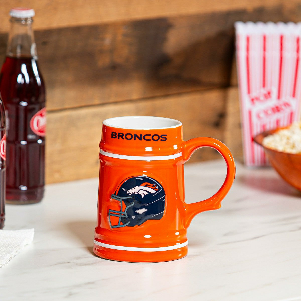 Denver Broncos Ceramic Stein Cup, 24oz - NFL Home