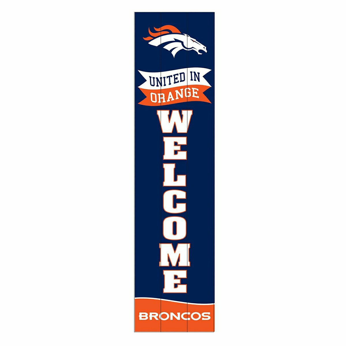 Denver Broncos Large Single Sided Leaner, 46" - NFL Home