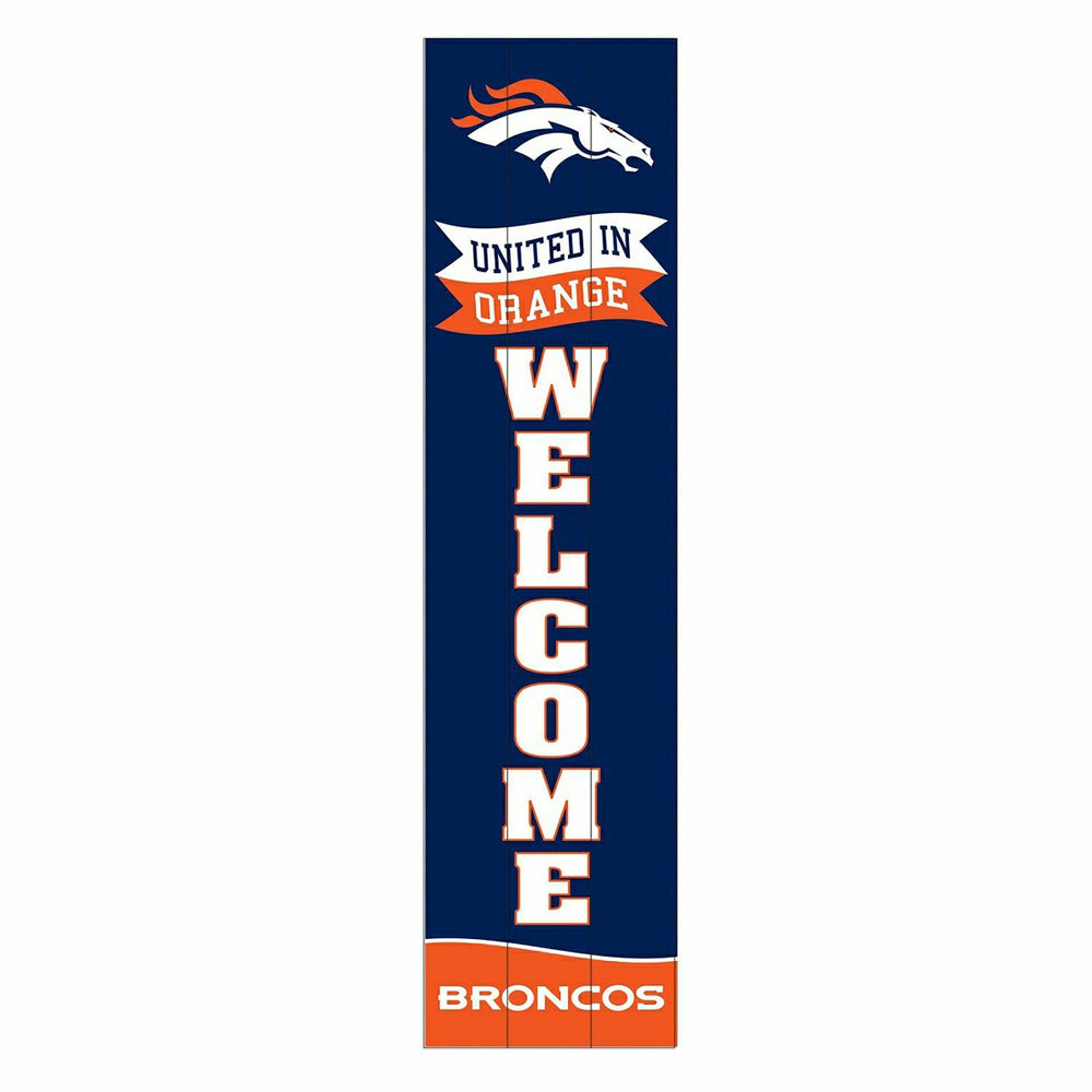 Denver Broncos Large Single Sided Leaner, 46" - NFL Home
