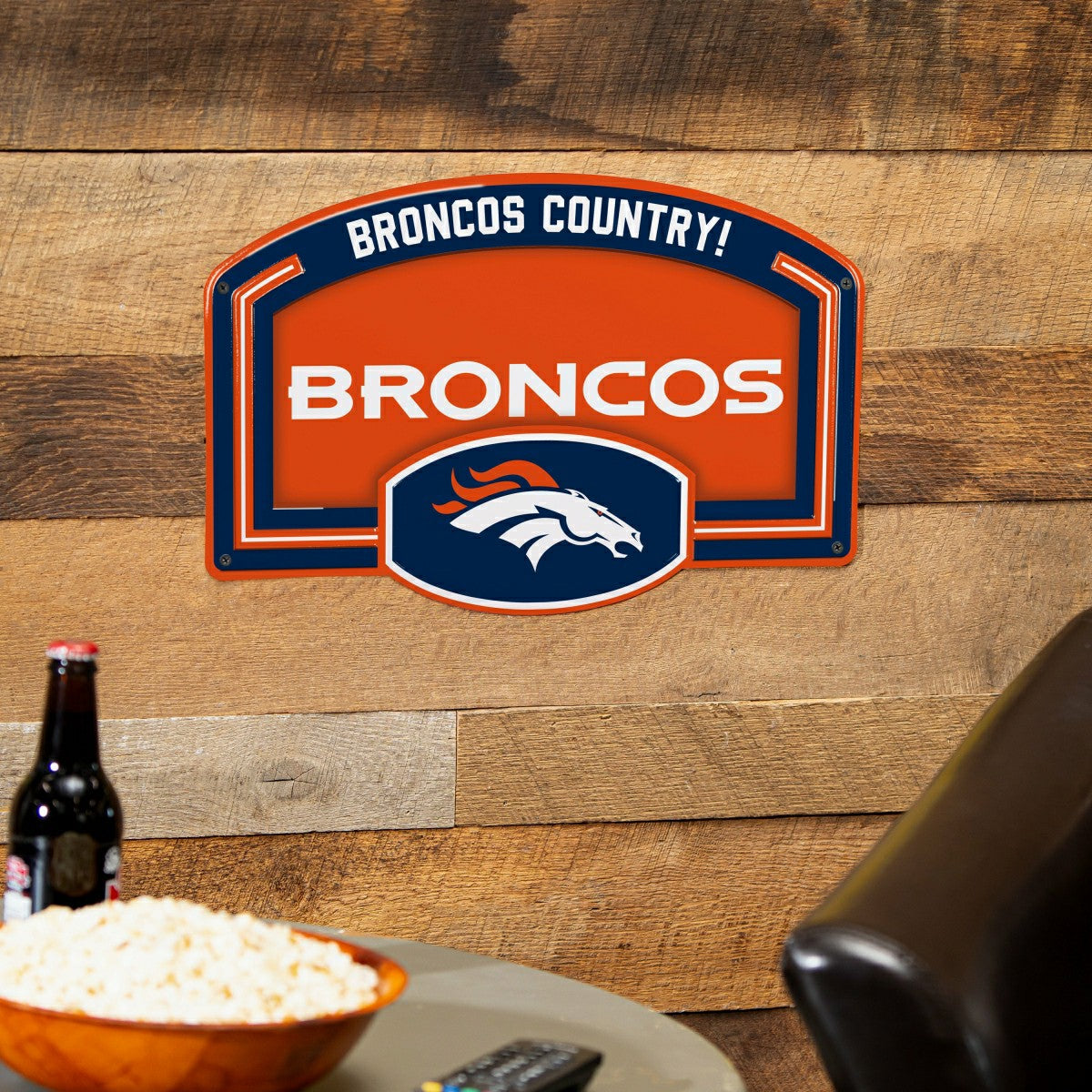 Denver Broncos USA Embossed Steel Wall Sign, 11" x 17" - NFL Home
