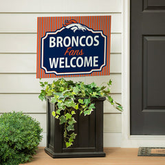 Denver Broncos Coroplast Yard Sign, "Fans Welcome" - NFL Home