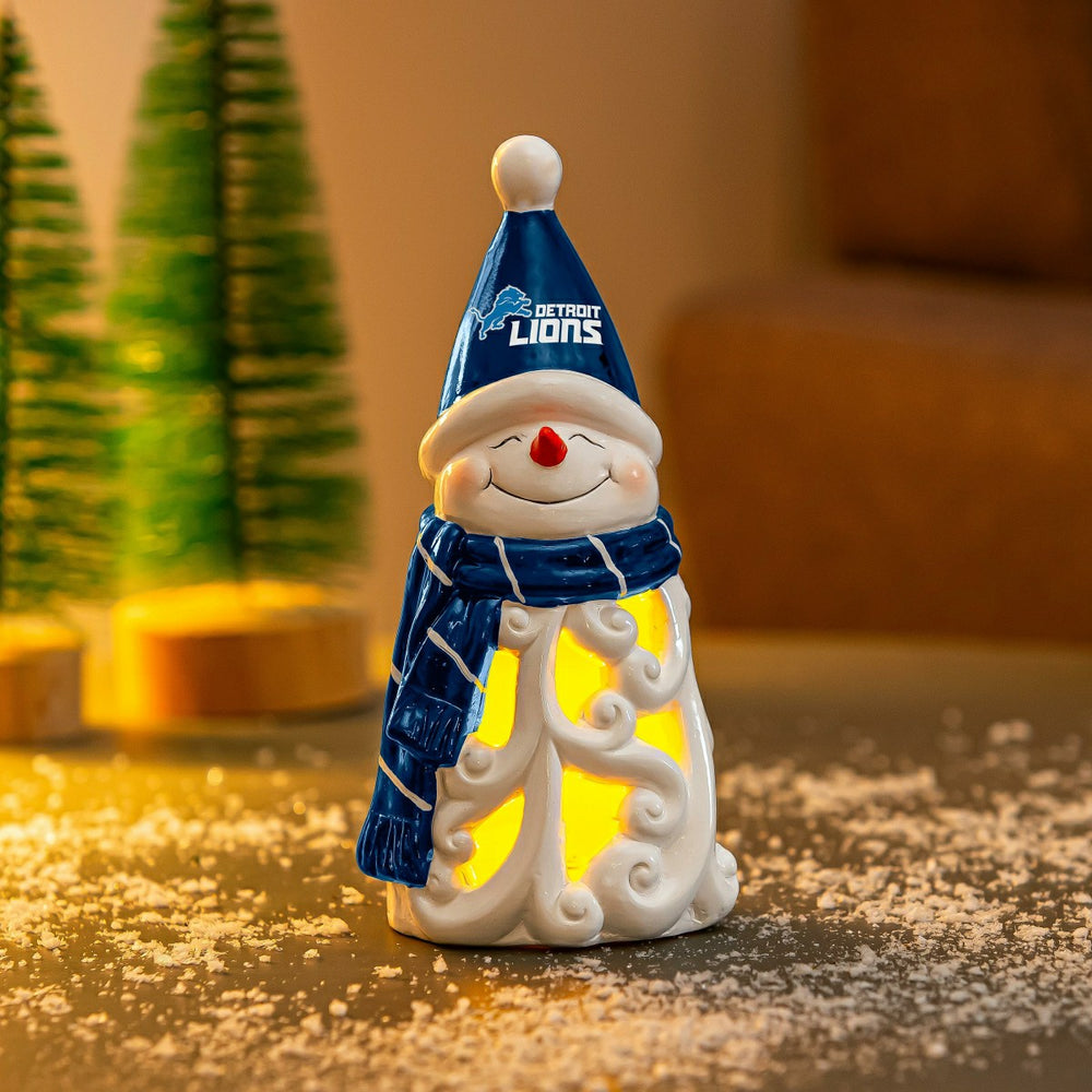 Detroit Lions Snowman LED Statuary, 8" - NFL Home