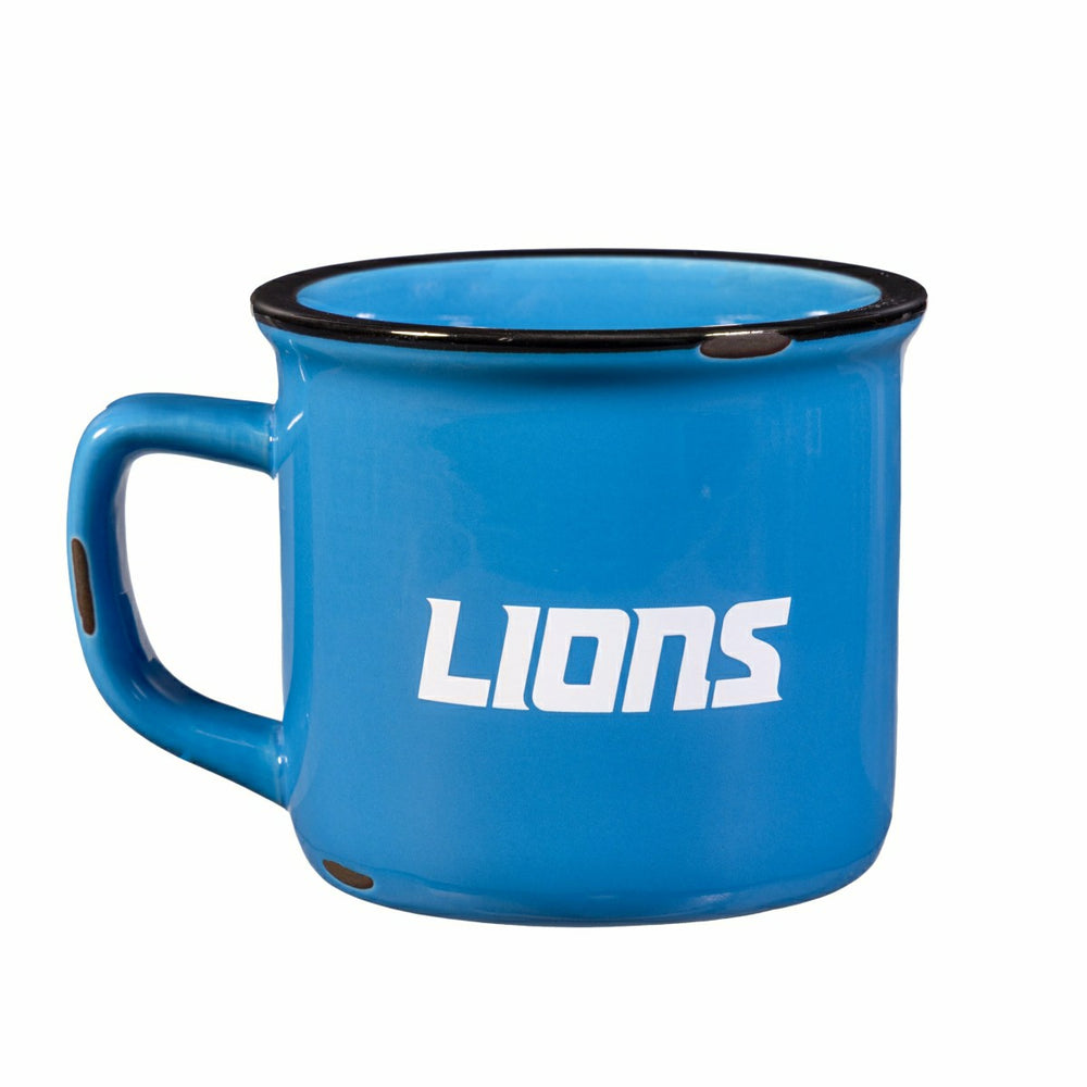 Detroit Lions Ceramic Camp Cup with Enamel Finish, 14oz - NFL