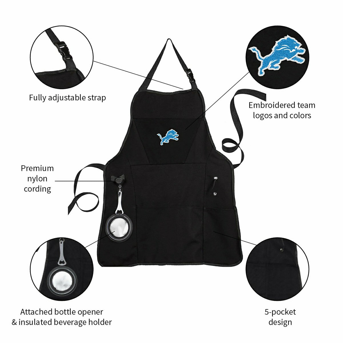 Detroit Lions Grilling Apron - NFL Home