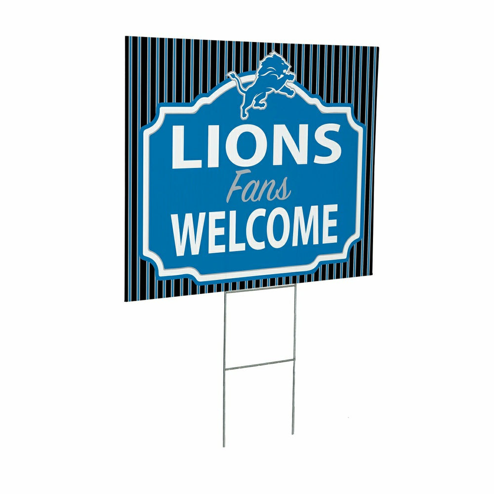 Detroit Lions Coroplast Yard Sign, "Fans Welcome" - NFL Home