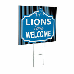 Detroit Lions Coroplast Yard Sign, "Fans Welcome" - NFL Home