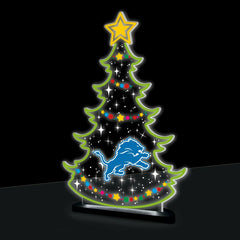 Detroit Lions NFL Football Holiday Tree Desklite LED Decor - NFL Home