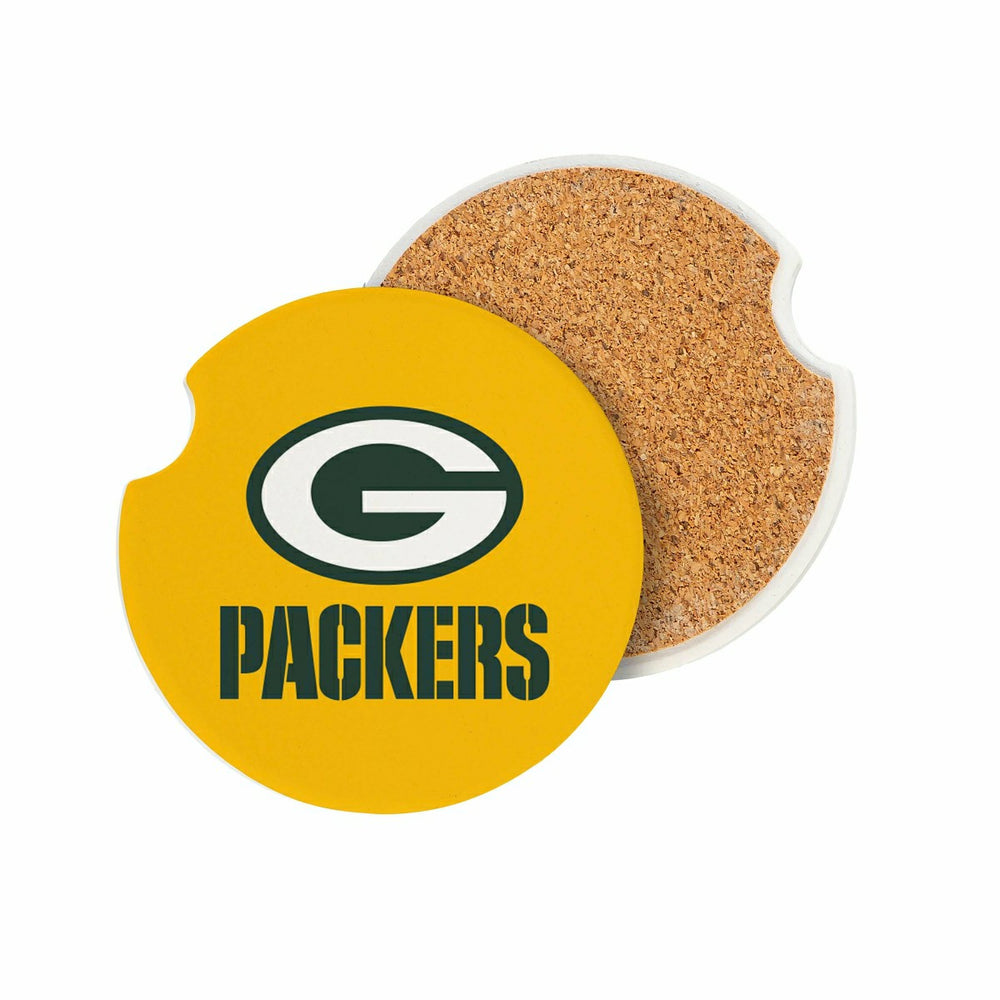 Green Bay Packers Car Coaster Set, 2pc - NFL