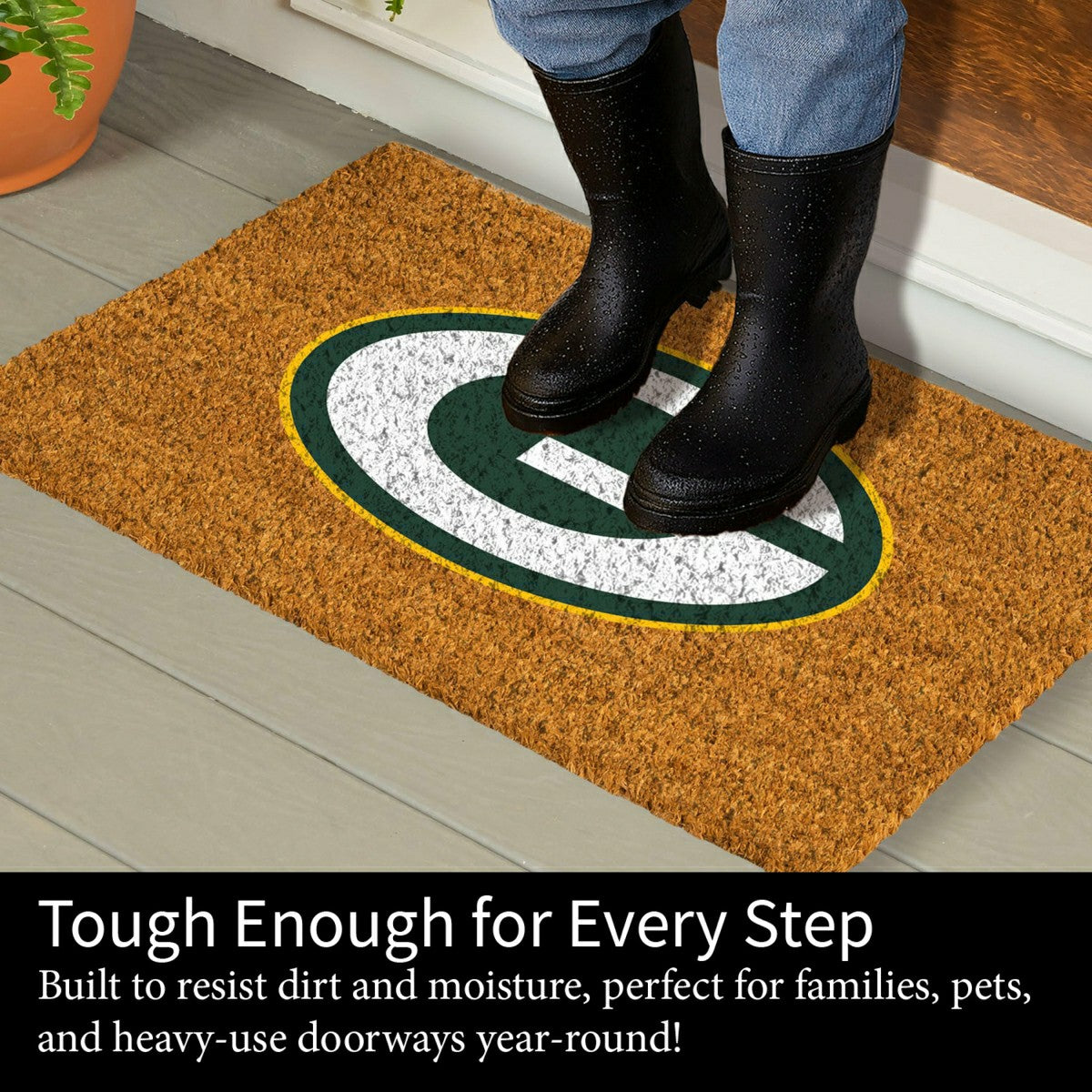 Coir Mat, 16"x28", Green Bay Packers - NFL