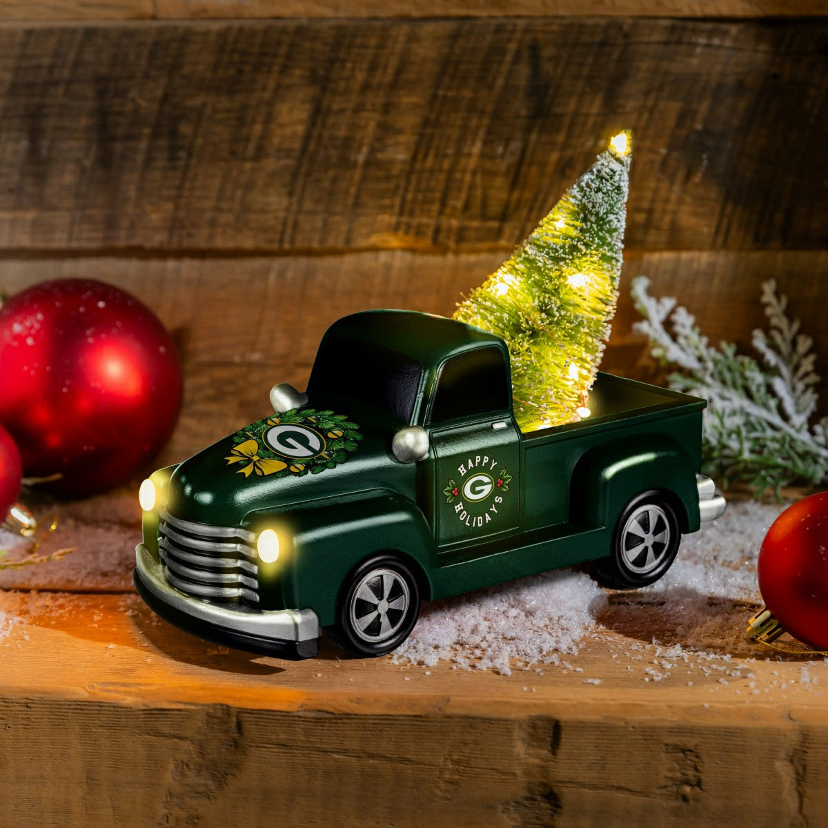 Green Bay Packers Holiday Rally Truck Statue - NFL Home