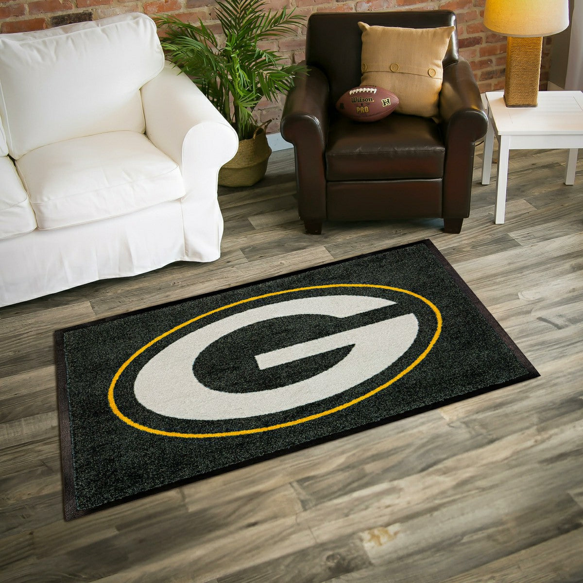 3'x5' Large USA Indoor Outdoor Outdoor Entryway Mat, Green Bay Packers - NFL