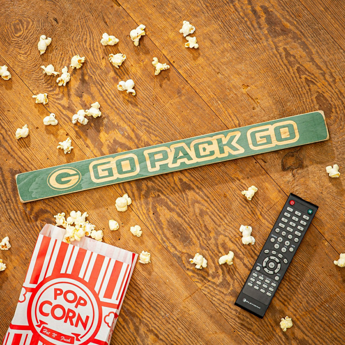 Green Bay Packers Engraved Wood Sign, 1.5" x 18" - NFL Home