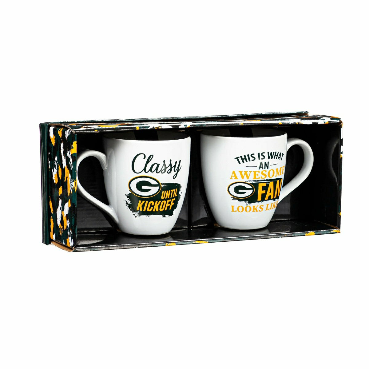 Green Bay Packers, Ceramic Cup O'Java 17oz Gift Set - NFL Home